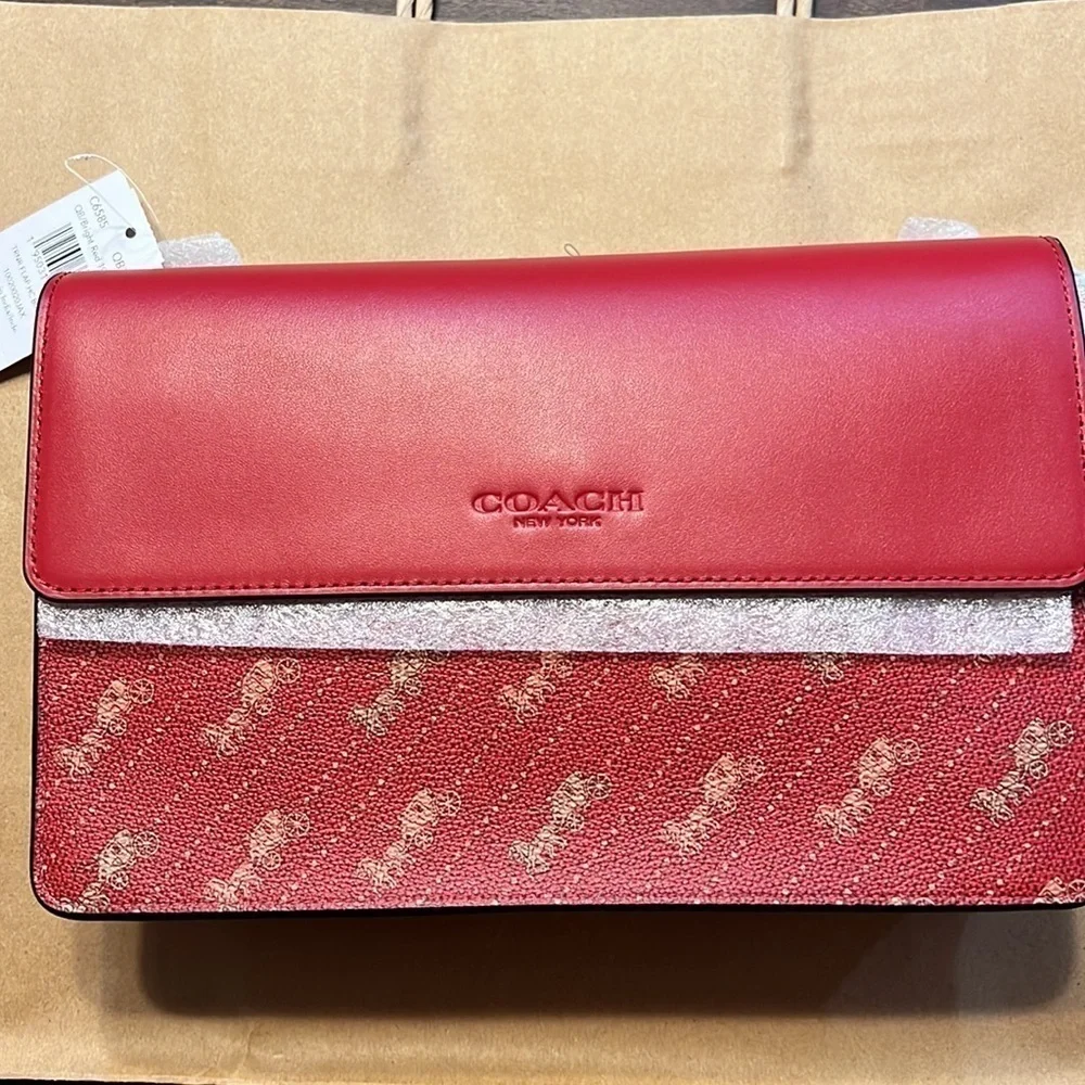 Coach Turner Flap Crossbody With Horse And Carriage Dot Print